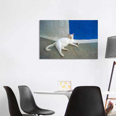 Say What? Santorini, Greece by Jim Nilsen - Wrapped Canvas Print