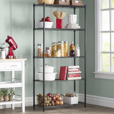 Wayfair Basics® Stromsburg 5-Tier Shelving Unit (59" H x 24" W x 14" D)