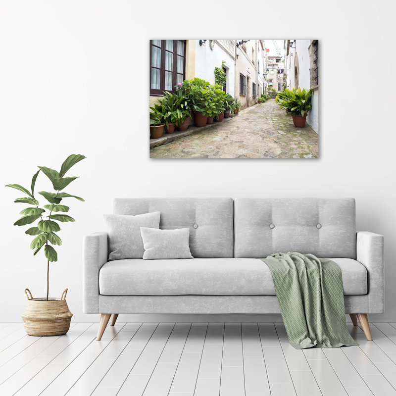 A Charming Street - Wrapped Canvas Print