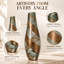 Vase de table contemporain en verre et art abstrait