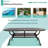 Oval Metal Outdoor Dining Table With Umbrella Hole , 84'' in. W 44'' in. D-1972056965