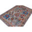 Tapis unique gris, rouge et brun de 4 pi 1 po x 6 pi 1 po