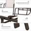 Fauteuils coulissants d'extérieur avec table basse Outsunny
