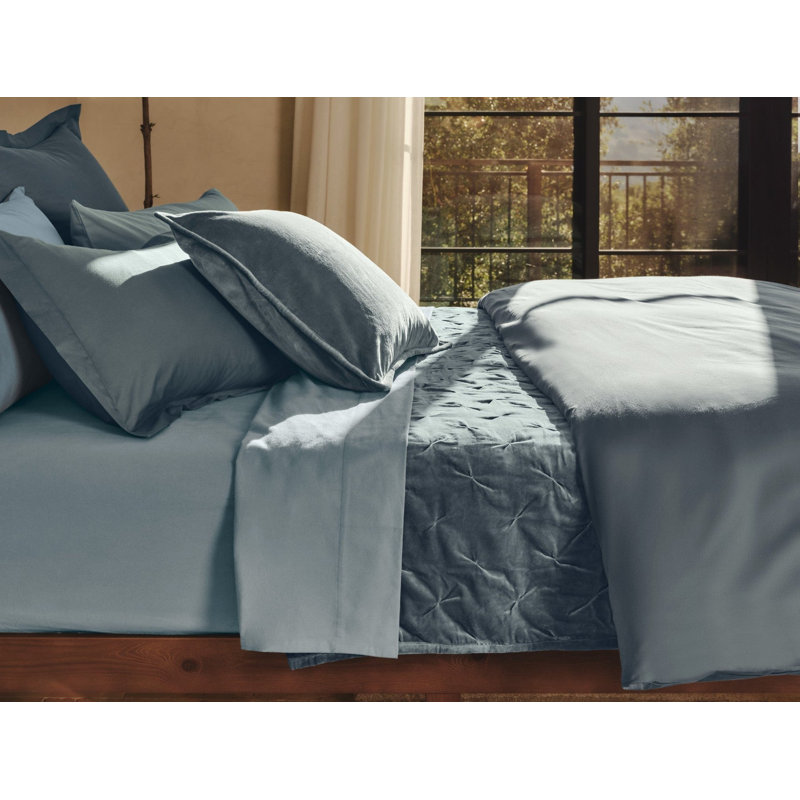 Cloud Soft Organic Sateen Duvet Cover, Twin Duvet Cover, Gulf