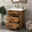 Meuble-lavabo autoportant 24 po avec lavabo en céramique 24 po, meuble-lavabo moderne avec 3 tiroirs