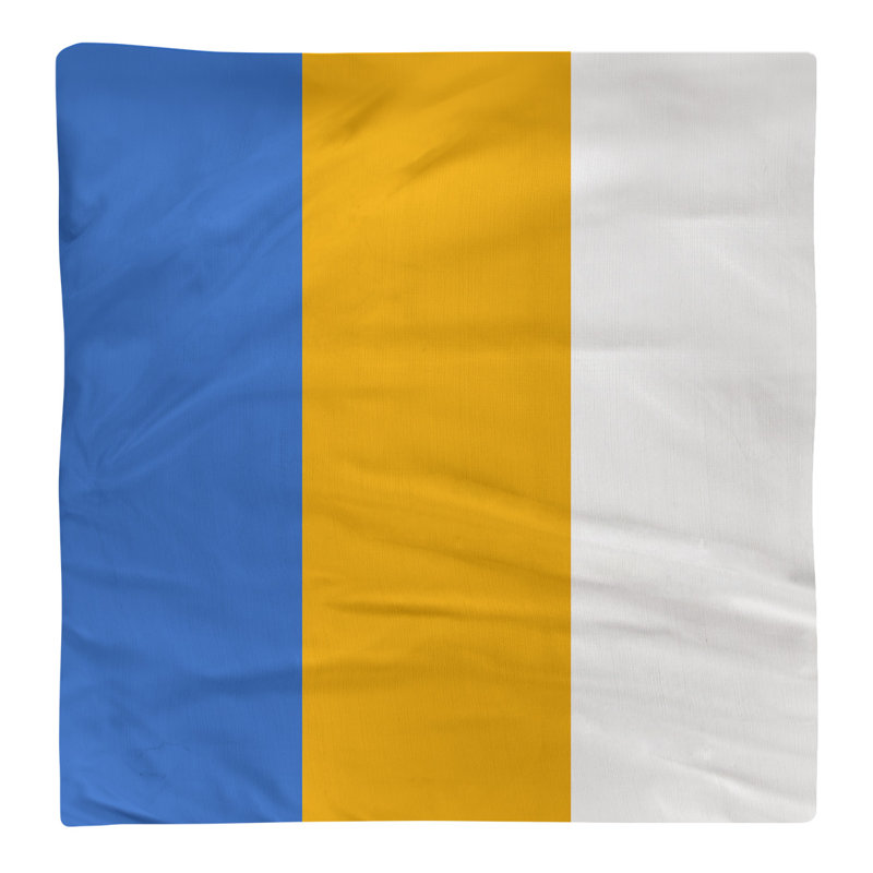Serviette de l’université la ours, Bleu / Or / Blanc, Sergé de coton, H 10 po x l 10 po x P 0,25 po