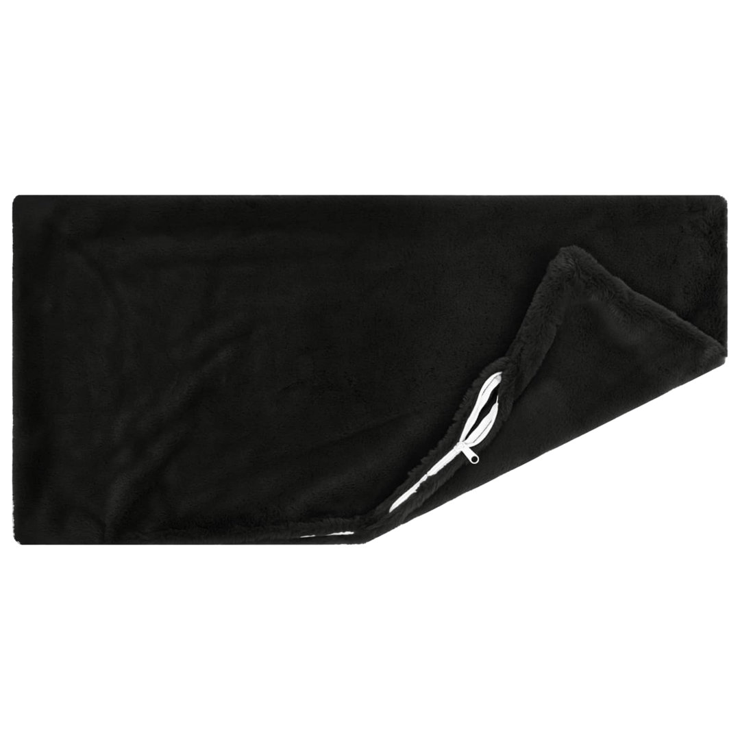 Vidaxl Cushion Cover 6 Pcs Heerlen Black 40 X 80 Cm Faux Rabbit Fur, Black - Image 2