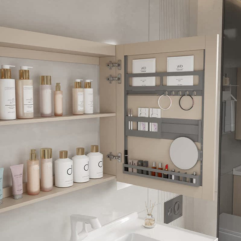Minimalist cream style bathroom cabinet