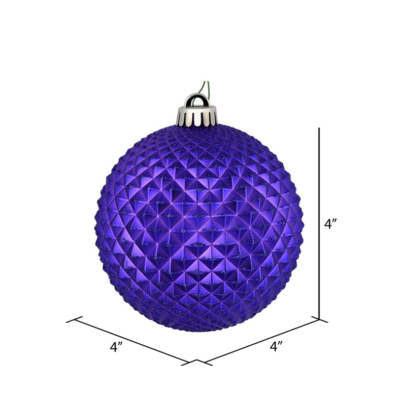 Ornement boule Durian Glitter, Mauve