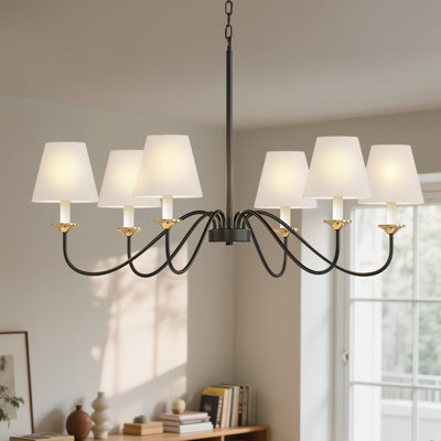 37'' Tradictional Candle Chandelier With Empire Shade