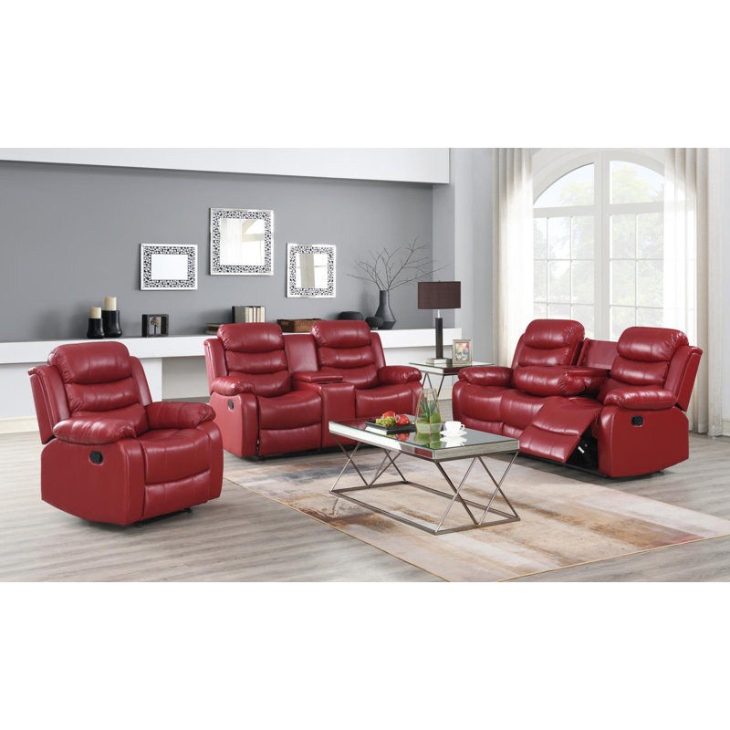 Upholstered Home Theater Seating with Cup Holder