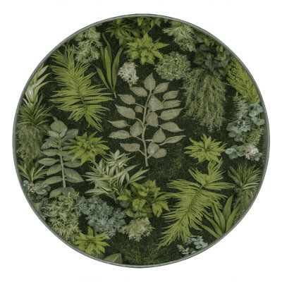 Machine Washable Nature Green Area Rug