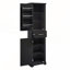 Armoire de rangement pour salle de bain avec portes et tiroir, plusieurs espaces de rangement, tablette réglable pour une meilleure organisation