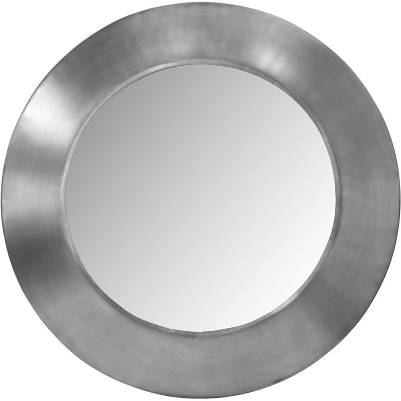 Lopp Iron Mirror, 36" H x 36" W, Silver