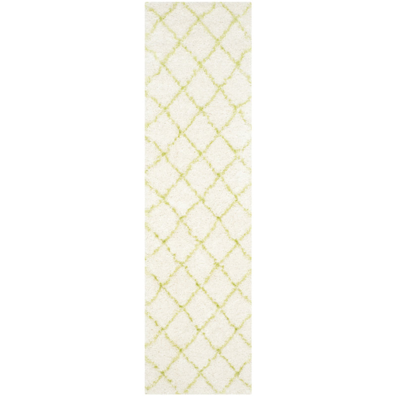 Sg-Msg-Moroccan Shag Performance Geometric Rug, Runner 2'3" x 8'