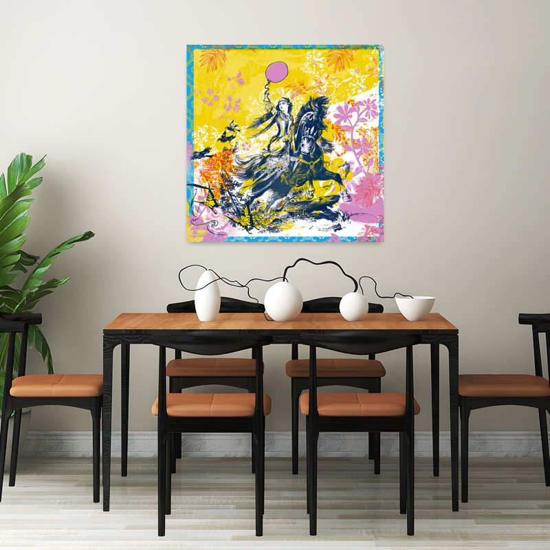 Congin, cheval, art urbain contemporain, H 32 po x l 32 po