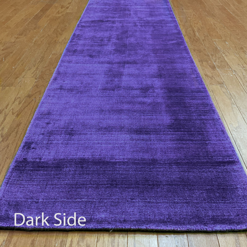 Hand Knotted Silk Area Rug, Runner 2'6" x 10'