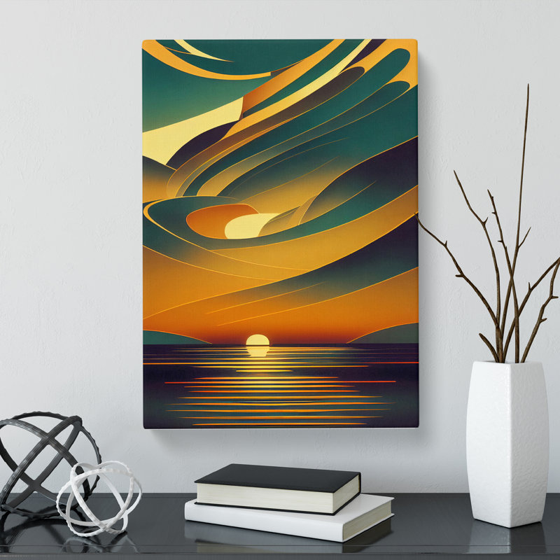 Finlaw Sunset Digital Art - Wrapped Canvas, 76cm H x 50cm W