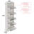 Antibacterial 5 Tier Metal Shoe Cabinet Without Holes-1091069255