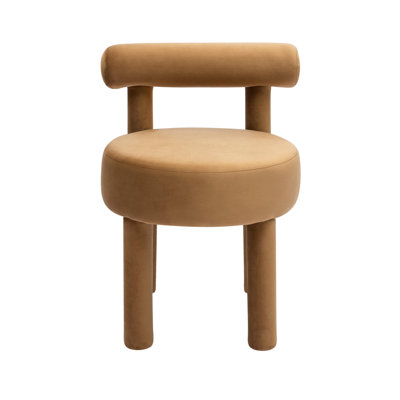 Chaise en velours Vincent en cognac Vincent