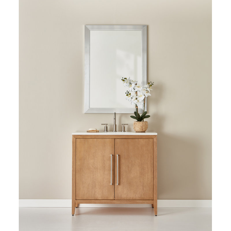 Miroir Laurel nickel brossé, Nickel brossé