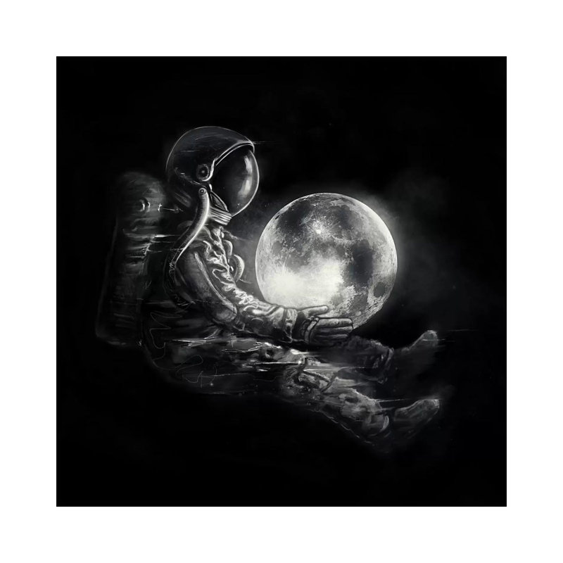 MoonPlay 1 Piece Wrapped Canvas Wall Art, 30.48 cm H x 30.48 cm W