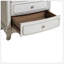 Commode de style victorien à finition blanche et chêne antique avec 5 tiroirs 1 pièce
