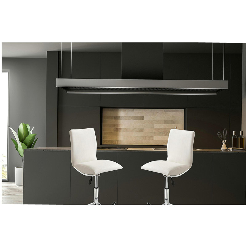 Modern Barstool Texture/Chrome Adjustable Height
