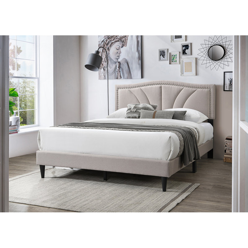 Lit 1 place moderne Modern, Marron clair