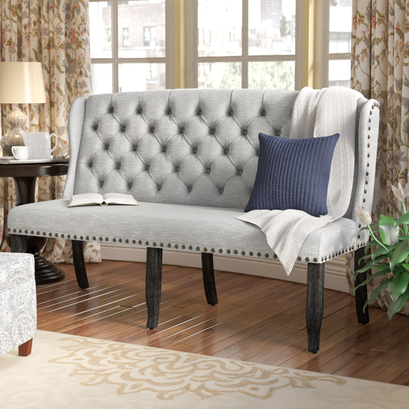 Banc Adler, Beige, 42.5" H x 66" W x 26.75" D