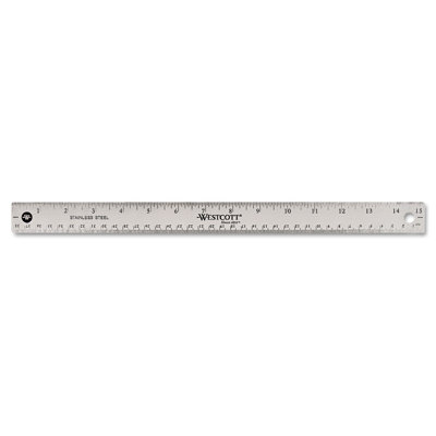 Règle de bureau en acier inoxydable westcott