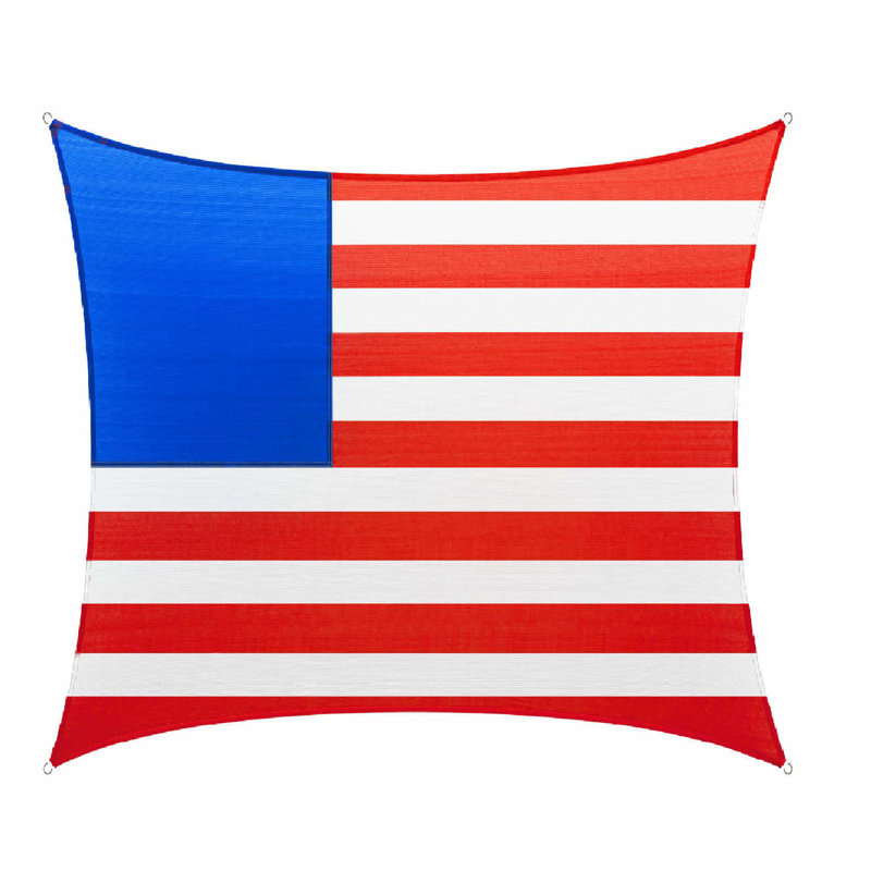 American Flag 12' Square Shade Sail