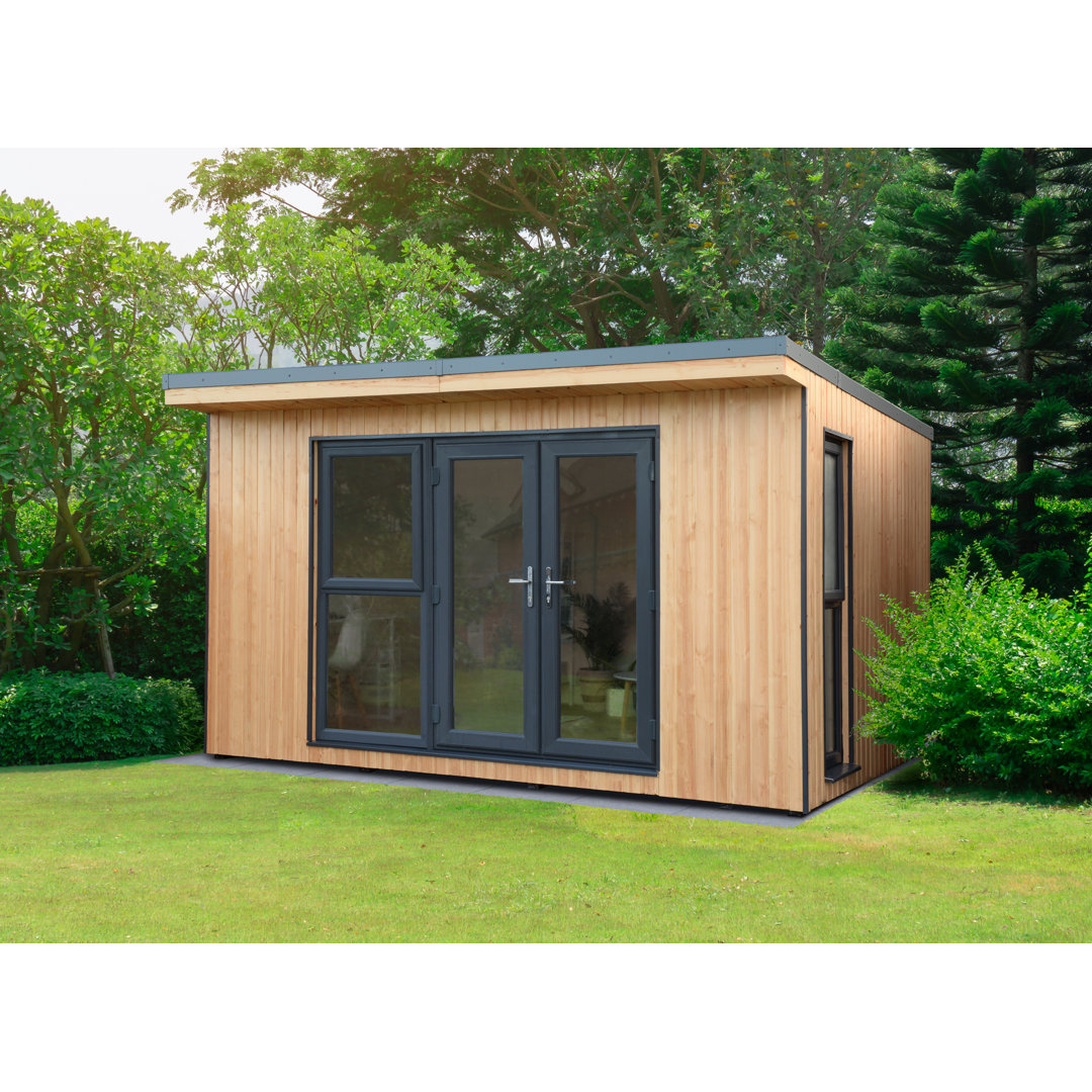 13.3 x 11.2 Ft. Tongue and Groove Log Cabin with Installation Service