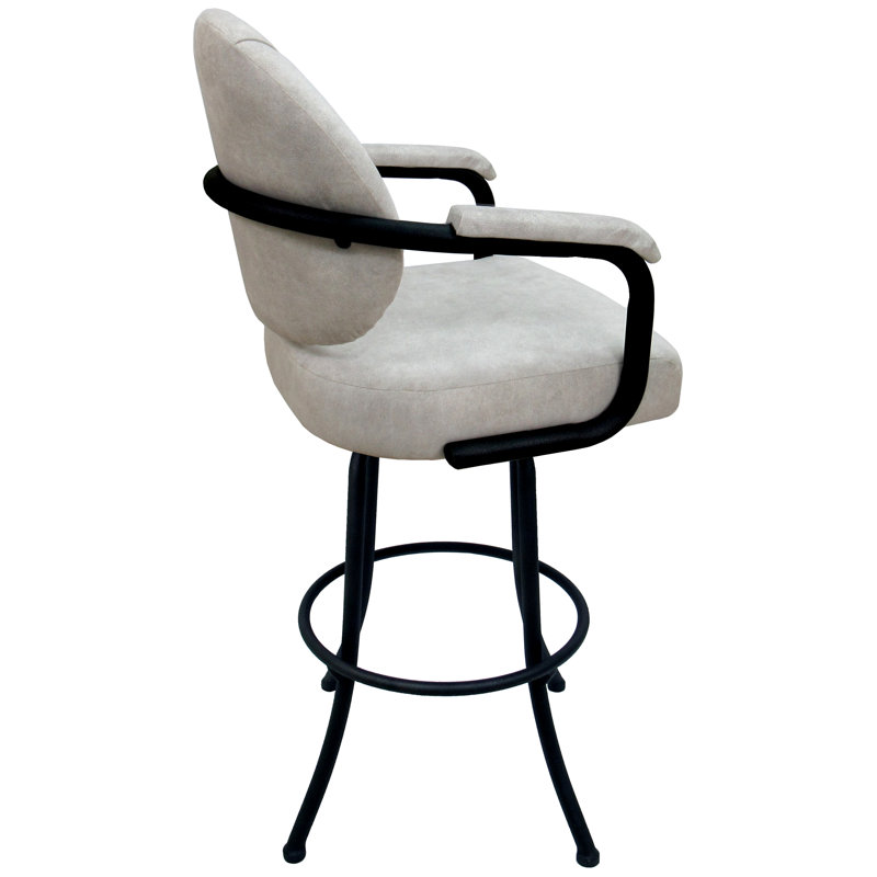 Tabouret de comptoir pivotant 26 po Verdale, Stucco de la valeur aberrante, Noir, Très grand 34 po