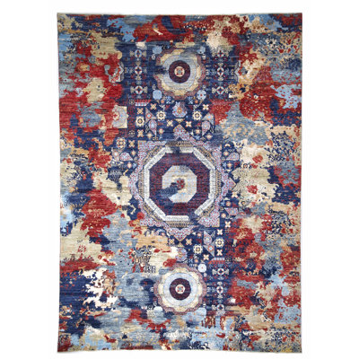 Tapis multicolore de haute qualité noué à la main
