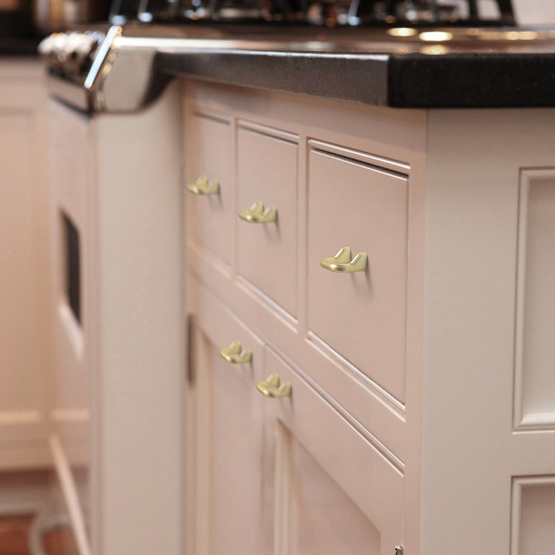 1 1/4" Center To Center Bar Pull, Light Brushed Brass