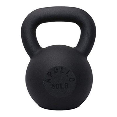 Apollo 50LB Cast Iron Kettlebell - Heavy Duty Fitness Equipment For Strength Training & Functional Workouts