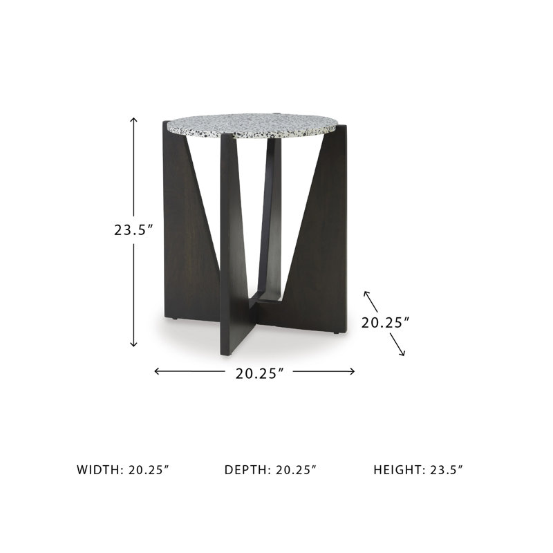 Sumiteru Stone Top End Table
