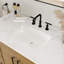 Meuble-lavabo en chêne l 48 po x P 22 po Burtch avec comptoir en pierre d'ingénierie Arabescato blanc et lavabo encastré en céramique