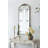 24" X 48.5" Antique Gold Arched Mirror With Metal Frame