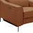 Reno Lin 37 Inch Power Recliner Chair, Brown Genuine Leather, Metal Legs-99420163