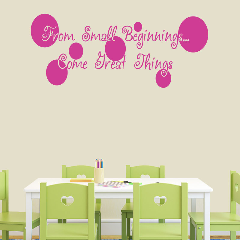 Adhésif décoratif Galvin From Small Beginnings Come Great Things, Rose vif