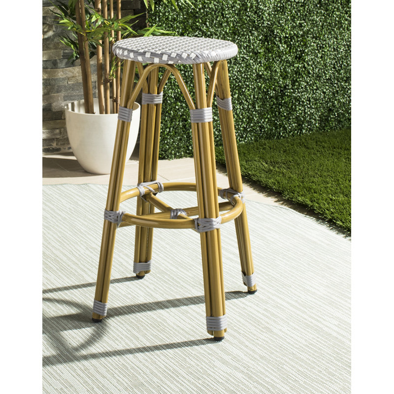 Outdoor Vaucher Bar Stool, Grey/White