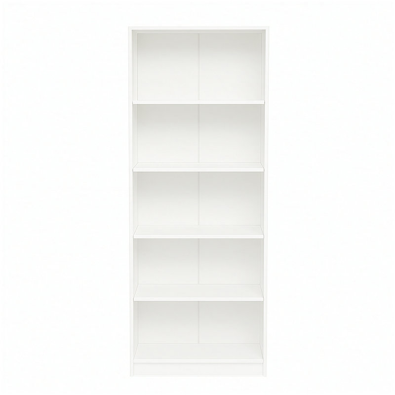 5-Tier Bookshelves Storage Cabinet White, White