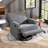 Norvis 29.5" Wide Modern Refined Linen Upholstered Standard Swivel Manual Recliner-547020370