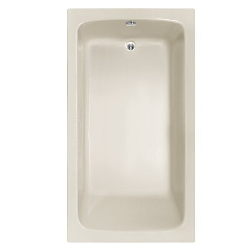 Melissa 72'' x 36'' Air Acrylic Bathtub, Biscuit, Satin Chrome