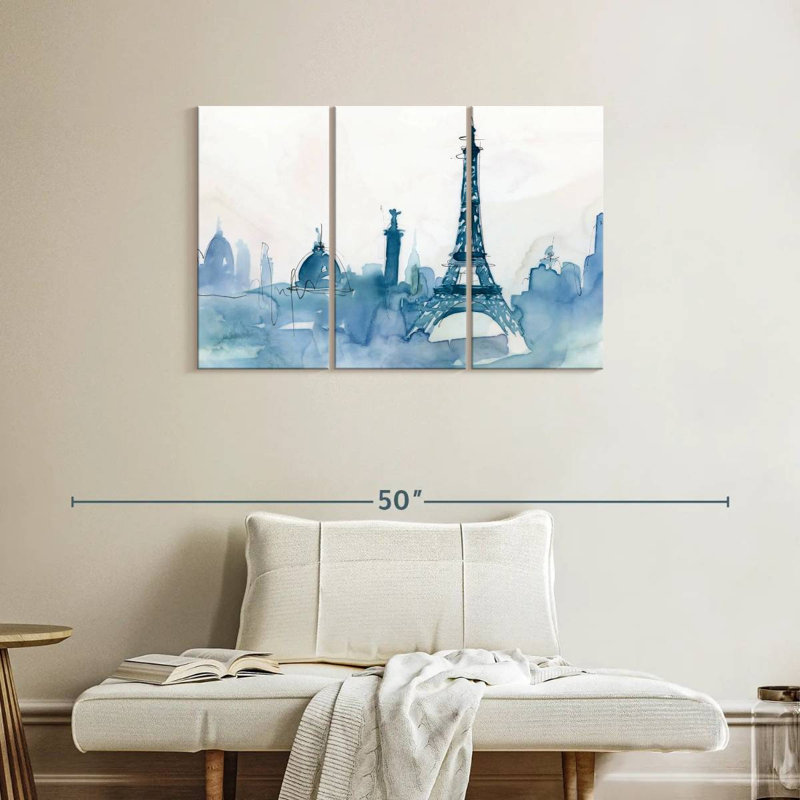 Rorry Ocean Blue Paris, 24" H x 38" W