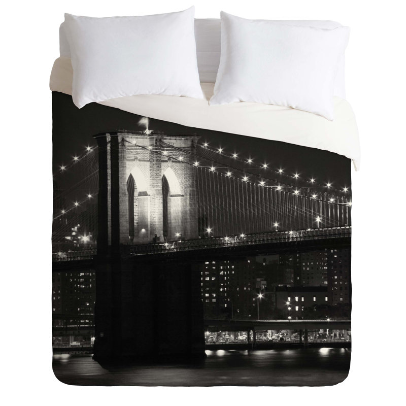 Ensemble de housse de couette Brooklyn Bridge, Housse de couette simple / simple TG et 1 taie dé