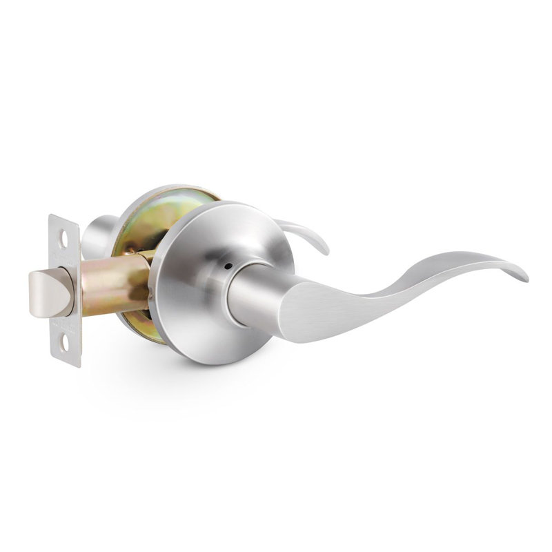 Door Lever, Satin Nickel