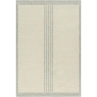 Tapis rectangulaire en laine avec envers antidérapant Analeya